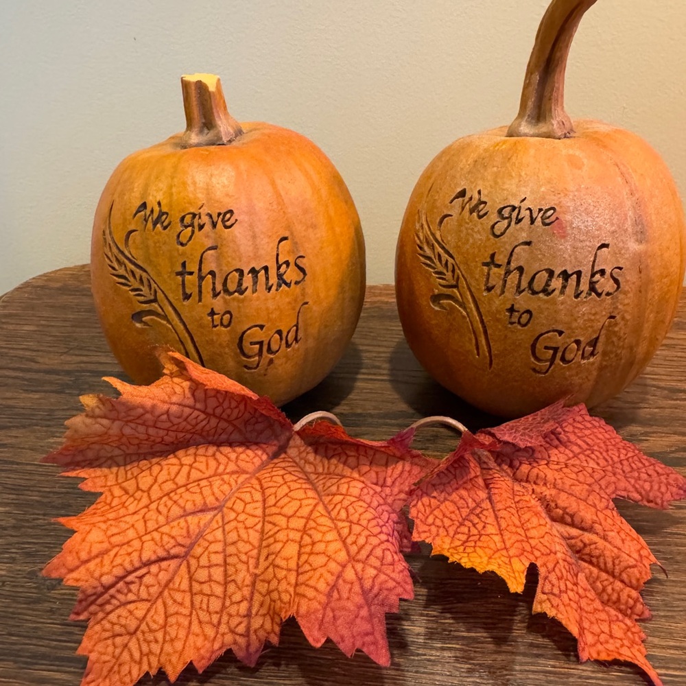 Decorative Pumpkins with Engraved Message